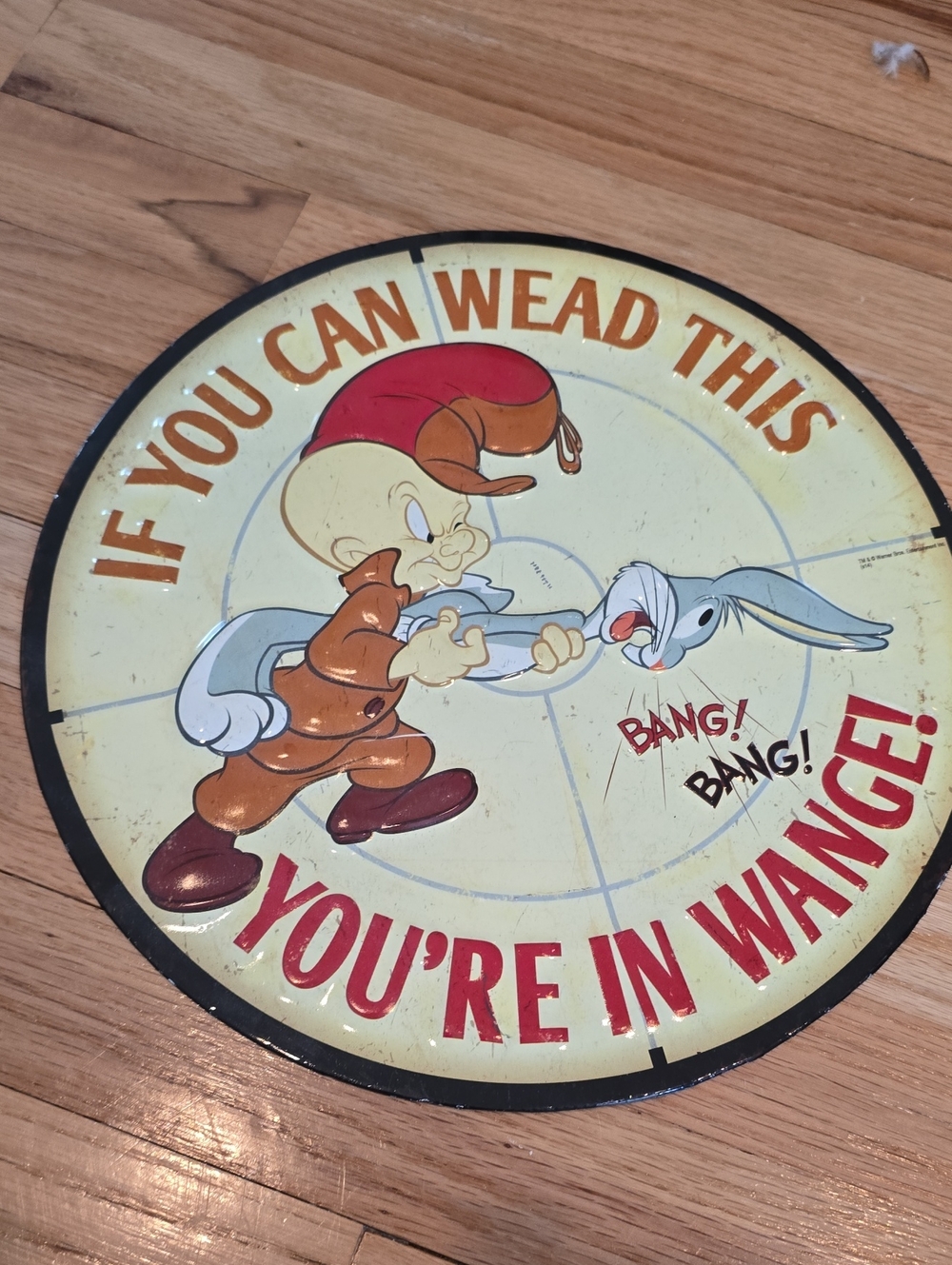 Vintage Cartoon Round Wall Decor